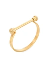 Eye Candy La Men's Roger Goldtone Screw Cuff Bracelet In Neutral