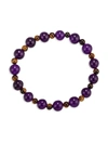 Eye Candy La Men's Jackson Lapis & Tiger Eye Beaded Stretch Bracelet In Neutral