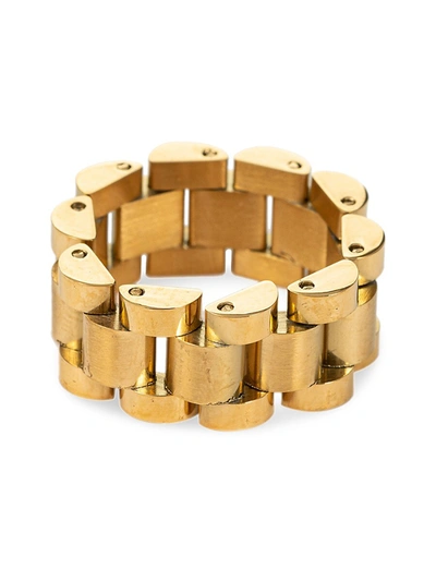 Eye Candy La Men's Issac Titanium Chain Link Ring In Neutral