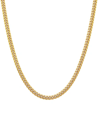 Saks Fifth Avenue Women's Basic 18k Goldplated Sterling Silver Curb Chain Necklace