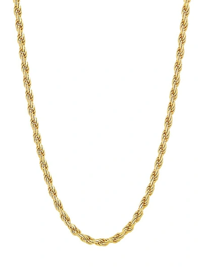 Saks Fifth Avenue Women's Basic 18k Goldplated Sterling Silver Rope Chain Necklace