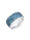 Effy Women's Sterling Silver, White & Blue London Topaz Ring In Silver