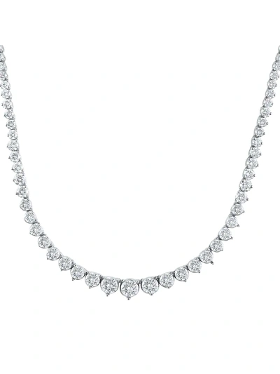 Badgley Mischka Women's 14k White Gold & 9.50 Tcw Lab-grown Diamond Tennis Necklace