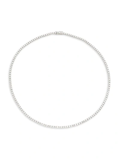 Effy Women's 14k White Gold & Diamond Tennis Necklace