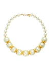 KENNETH JAY LANE WOMEN'S 22K GOLDPLATED & FAUX PEARL NECKLACE,0400013559004