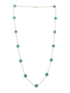 JAN-KOU WOMEN'S 14K GOLDPLATED & SYNTHETIC TURQUOISE STATION NECKLACE,0400013494103