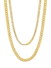 STERLING FOREVER WOMEN'S GOLDPLATED LAYERED CURB CHAIN NECKLACE,0400013387622