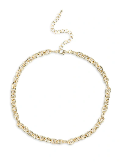 Eye Candy La Women's Luxe Collection Mini Neptune Petite Goldplated Titanium Mariner Chain Necklace In Neutral