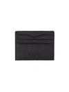Original Penguin Men's Saffiano Leather Card Case In Black