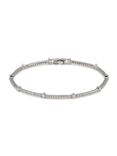 Adriana Orsini Women's Rhodium Plated & Crystal Bangle Bracelet In Neutral