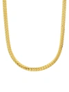 Anthony Jacobs Men's 18k Goldplated Stainless Steel Curb Cuban Link Flat Necklace