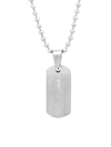 Anthony Jacobs Men's Stainless Steel Lord's Prayer Pendant Necklace In Neutral