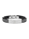 ANTHONY JACOBS MEN'S STAINLESS STEEL CROSS CABLE WIRE BRACELET,0400013661158