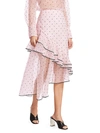 ERDEM WOMEN'S POLKA DOT RUFFLE ORGANZA SKIRT,0400013466435