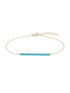 SAKS FIFTH AVENUE WOMEN'S 14K YELLOW GOLD & COMPOSITE TURQUOISE BRACELET,0400013558043