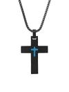 Anthony Jacobs Men's Stainless Steel Cross Pendant Necklace In Neutral
