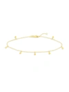 SAKS FIFTH AVENUE SAKS FIFTH AVENUE WOMEN'S 14K YELLOW GOLD DISK CHARM ANKLET,0400013679486