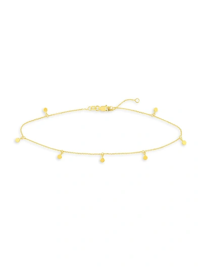 Saks Fifth Avenue Women's 14k Yellow Gold Disk Charm Anklet