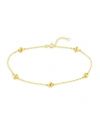 SAKS FIFTH AVENUE SAKS FIFTH AVENUE WOMEN'S 14K YELLOW GOLD HEART STATION ANKLET,0400013679488