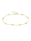 SAKS FIFTH AVENUE SAKS FIFTH AVENUE WOMEN'S 14K YELLOW GOLD PEBBLE STATION ANKLET,0400013679504
