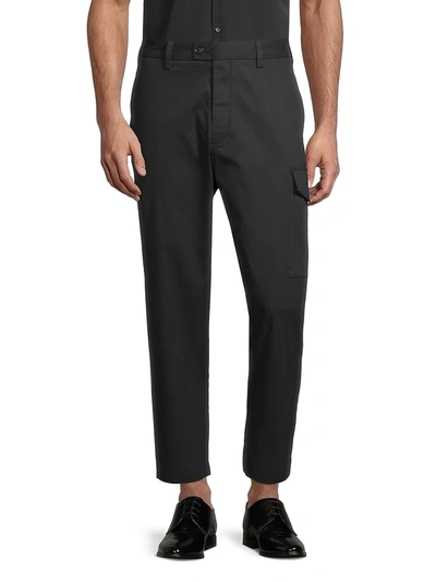 French Connection Men's Machine Stretch Crop Trousers In Black