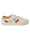 SOLUDOS WOMEN'S FRUIT SALAD LOW-TOP LEATHER SNEAKERS,0400013545994