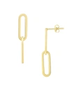 Saks Fifth Avenue Women's 14k Yellow Gold Paper Clip Chain Linear Earrings In Yellow Gold