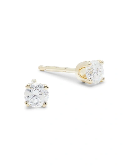 Saks Fifth Avenue Women's 14k Yellow Gold & 0.33 Tcw Diamond Stud Earrings