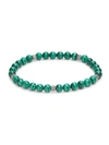 Effy Men's Sterling Silver & Malachite Beaded Bracelet In Silver