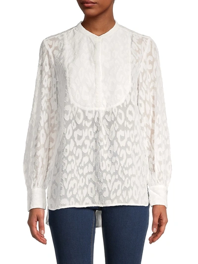 French Connection Women's Asante Coupe Textured Top In Summer White