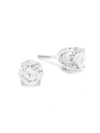 Saks Fifth Avenue Women's 14k White Gold & 0.6 Tcw Round Natural Diamond Stud Earrings In White Gold