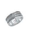 Effy Men's Sterling Silver Textured Ring In Silver