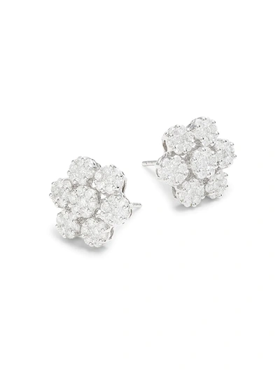 Saks Fifth Avenue Women's 14k White Gold & Diamond Stud Earrings