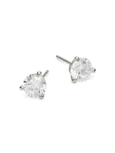 Lafonn Women's Platinum-plated Sterling Silver & Simulated Diamond Stud Earrings