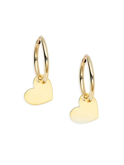 Saks Fifth Avenue Women's 14k Yellow Gold Heart Drop Earrings
