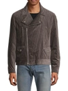 BRUNELLO CUCINELLI MEN'S CORDUROY BIKER JACKET,0400013324453