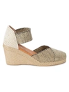 Andre Assous André Assous Anouka Espadrille Wedge Sandal In Black Beige