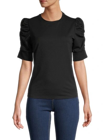 Walter Baker Women's Skippy Puff Sleeve Top In Black