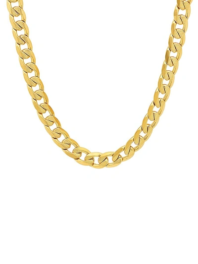 Anthony Jacobs Men's 18k Goldplated Stainless Steel Cuban Chain Link Necklace In Neutral