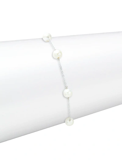 Masako Women's 14k White Gold & 6-7mm Cultured Freshwater Pearl Bracelet