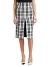 MICHAEL KORS WOMEN'S HIGH-SLIT TARTAN PENCIL SKIRT,0400013632791