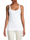 James Perse The Daily Ribbed Stretch-cotton Tank In White