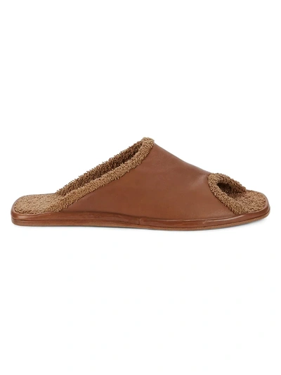 Ferragamo Men's 's Creations Leather Slippers In Nut