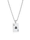 Eye Candy La Women's Luxe Silvertone Titanium Ace Of Spades Pendant Necklace In Neutral