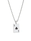Eye Candy La Women's Luxe Ace Of Clubs Titanium Pendant Necklace In Neutral