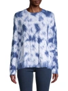 NICOLE MILLER WOMEN'S TIE-DYED COTTON CABLE-KNIT SWEATER,0400013936426