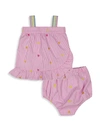 ANDY & EVAN BABY GIRL'S 2-PIECE PLAID & EMBROIDERED TOP & BLOOMERS SET,0400013806613