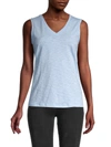 Pure Navy Women's V-neck Tank Top In Olive
