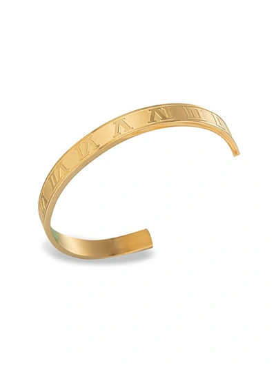 Eye Candy La Women's Luxe 18k Goldplated Titanium Roman Cuff Bracelet In Neutral