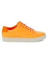 Greats Men's Royale Quilted Lace-up Sneakers In Blaze Orange